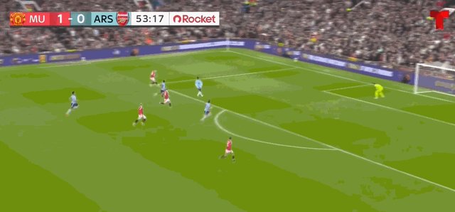 【英超】曼联1比1阿森纳，B费任意球破门，赖斯扳平