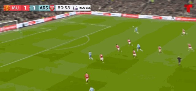 【英超】曼联1比1阿森纳，B费任意球破门，赖斯扳平